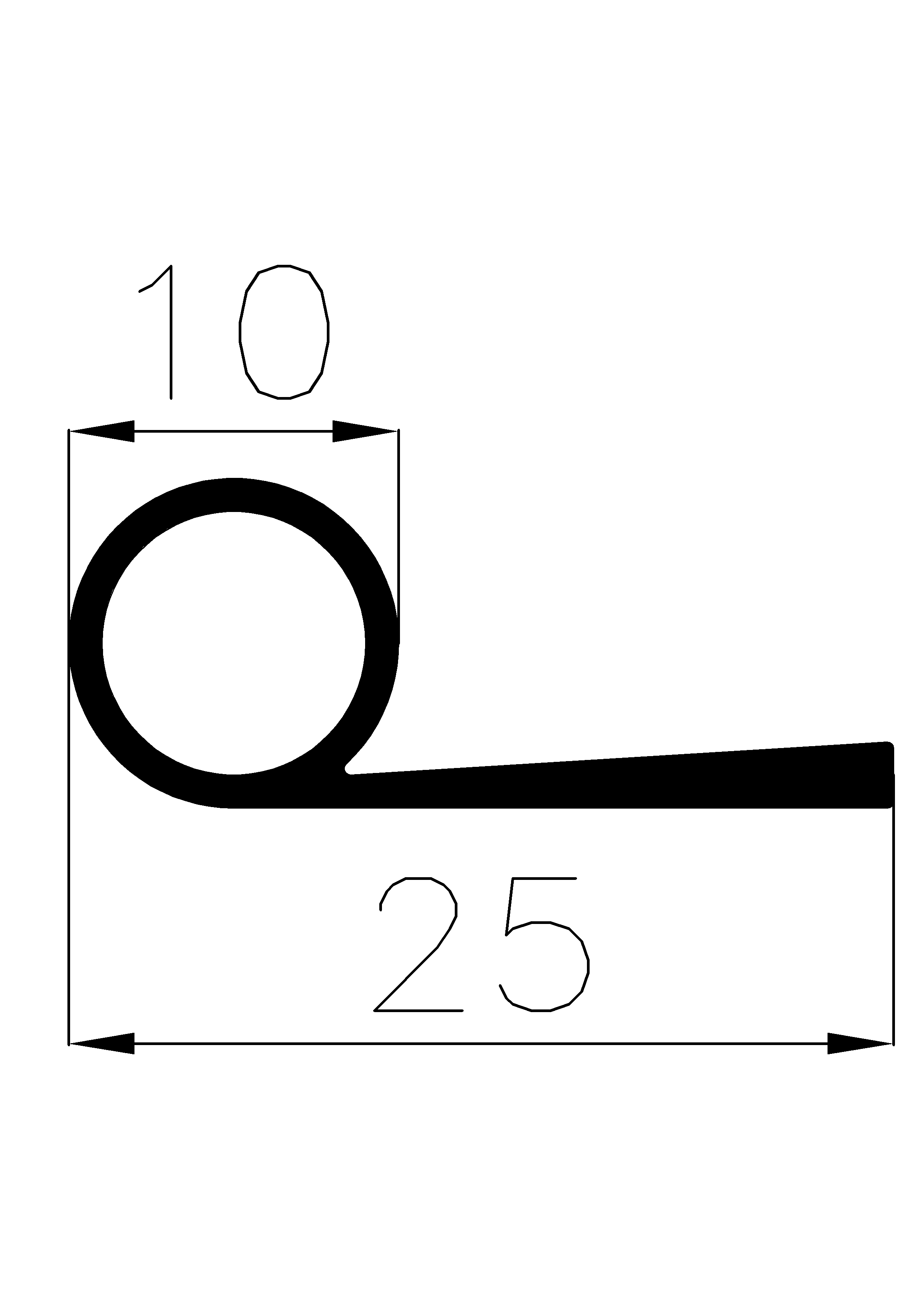 00760370KG - EPDM profiles - Flag or 'P' profiles 00760370KG - EPDM profiles - Flag or 'P' profiles