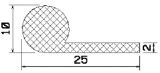 MZS 25004 - sponge profiles - Flag or 'P' profiles MZS 25004 - sponge profiles - Flag or 'P' profiles