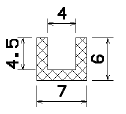 MZS 25012 - sponge profiles - U shape profiles MZS 25012 - sponge profiles - U shape profiles