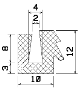MZS 25017 - sponge profiles - U shape profiles MZS 25017 - sponge profiles - U shape profiles