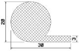 MZS 25027 - sponge profiles - Flag or 'P' profiles MZS 25027 - sponge profiles - Flag or 'P' profiles