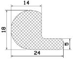 MZS 25034 - sponge profiles - Flag or 'P' profiles MZS 25034 - sponge profiles - Flag or 'P' profiles