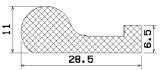 MZS 25056 - sponge profiles - Flag or 'P' profiles MZS 25056 - sponge profiles - Flag or 'P' profiles