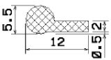MZS 25069 - sponge profiles - Flag or 'P' profiles MZS 25069 - sponge profiles - Flag or 'P' profiles