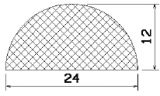 MZS 25097 - EPDM sponge profiles - Semi-circle, D-profiles MZS 25097 - EPDM sponge profiles - Semi-circle, D-profiles