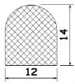 1B= 1200 m MZS 25110 - EPDM sponge profiles - Semi-circle, D-profiles 1B= 1200 m MZS 25110 - EPDM sponge profiles - Semi-circle, D-profiles
