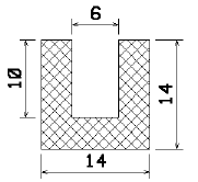 MZS - 25112 - sponge profiles - U shape profiles MZS - 25112 - sponge profiles - U shape profiles