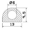 1B= 50 MZS - 25120 - EPDM sponge profiles - Semi-circle, D-profiles 1B= 50 MZS - 25120 - EPDM sponge profiles - Semi-circle, D-profiles