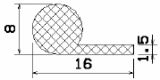MZS 25124 - sponge profiles - Flag or 'P' profiles MZS 25124 - sponge profiles - Flag or 'P' profiles