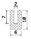 MZS - 25158 1B= 100 m - sponge profiles - U shape profiles MZS - 25158 1B= 100 m - sponge profiles - U shape profiles