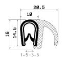 SD-0046 - with coextruded metal insert - Edge protection profiles SD-0046 - with coextruded metal insert - Edge protection profiles