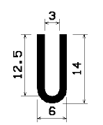 TU1- 0186 - rubber profiles - U shape profiles TU1- 0186 - rubber profiles - U shape profiles