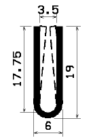 TU1- 0228 - rubber profiles - U shape profiles TU1- 0228 - rubber profiles - U shape profiles