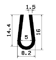 TU1- 0229 - rubber profiles - U shape profiles TU1- 0229 - rubber profiles - U shape profiles