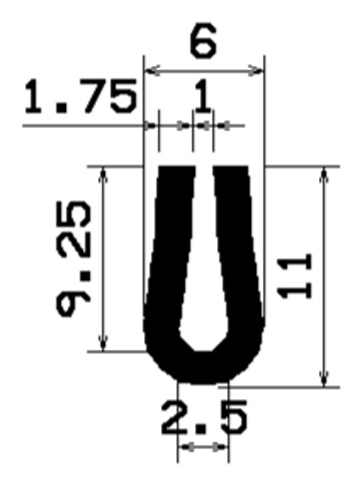 TU1- 0292 - rubber profiles - U shape profiles TU1- 0292 - rubber profiles - U shape profiles