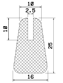 MZS 25413 - sponge profiles - U shape profiles MZS 25413 - sponge profiles - U shape profiles