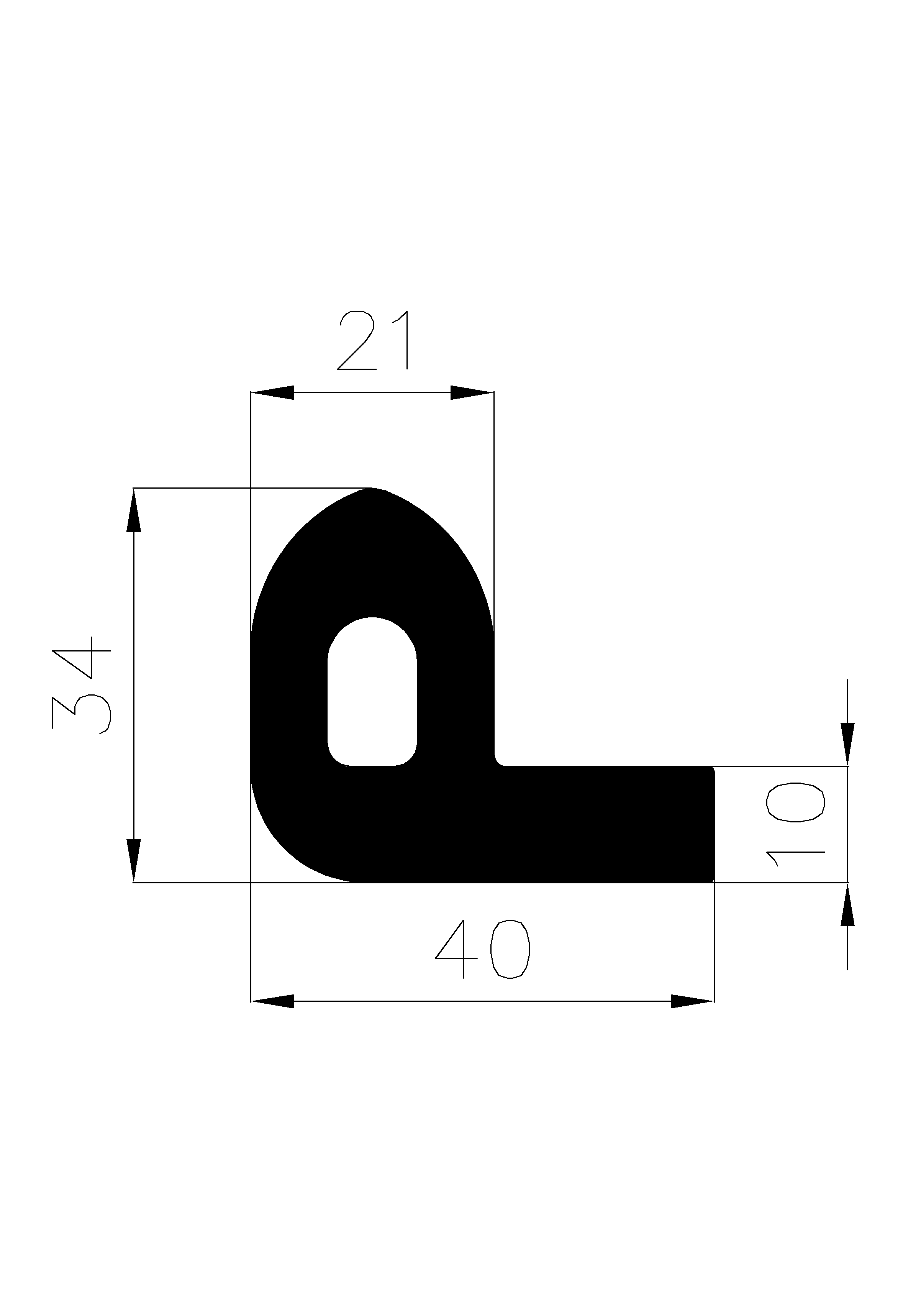 11520370KG - EPDM profiles - Flag or 'P' profiles 11520370KG - EPDM profiles - Flag or 'P' profiles