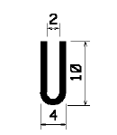 - TU1- 1332 1B= 1000 m - rubber profiles - U shape profiles - TU1- 1332 1B= 1000 m - rubber profiles - U shape profiles