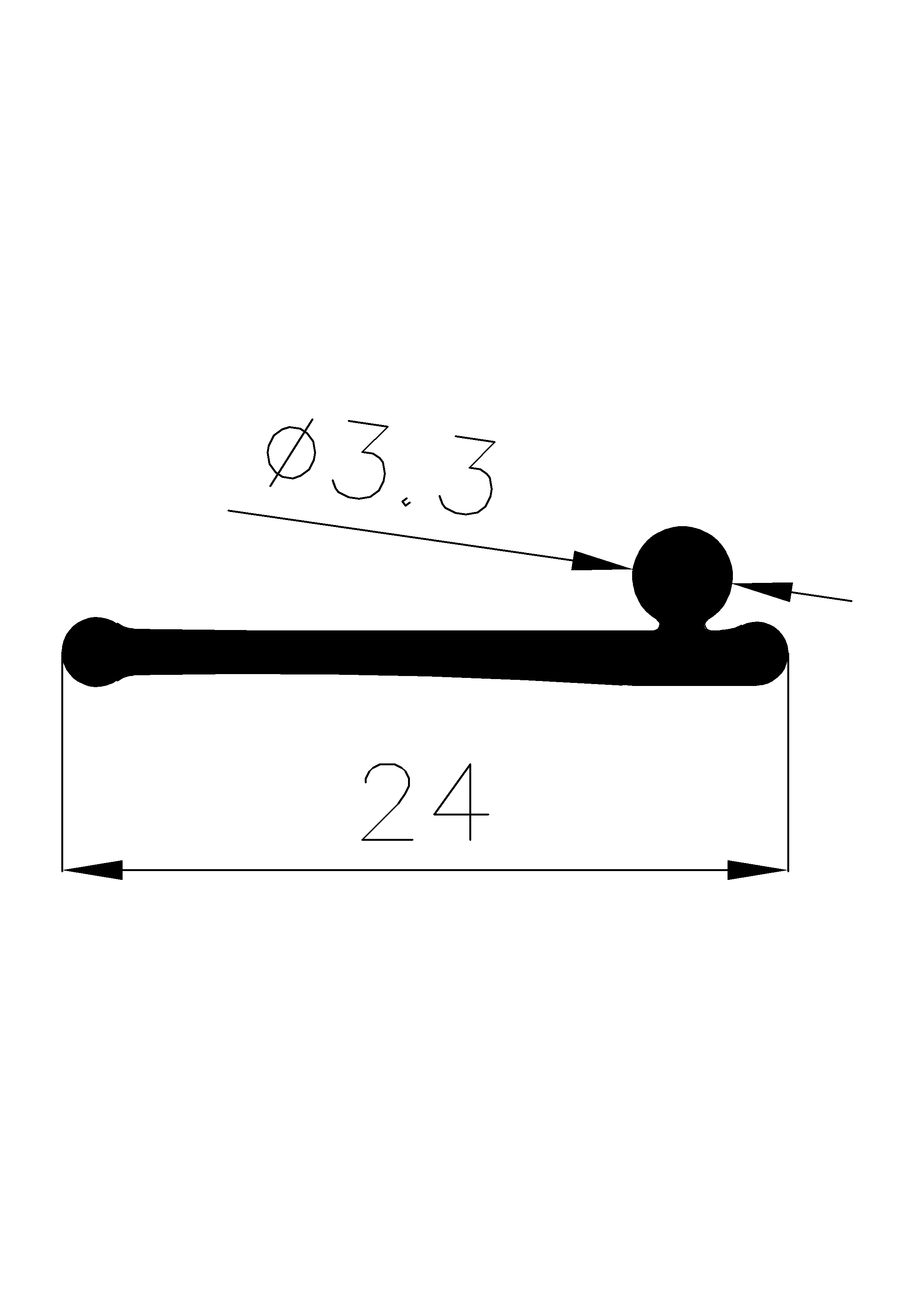 12040370KG - EPDM profiles - Flag or 'P' profiles 12040370KG - EPDM profiles - Flag or 'P' profiles