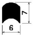 HR 1208 - silicone rubber profiles - Semi-circle, D-profiles HR 1208 - silicone rubber profiles - Semi-circle, D-profiles