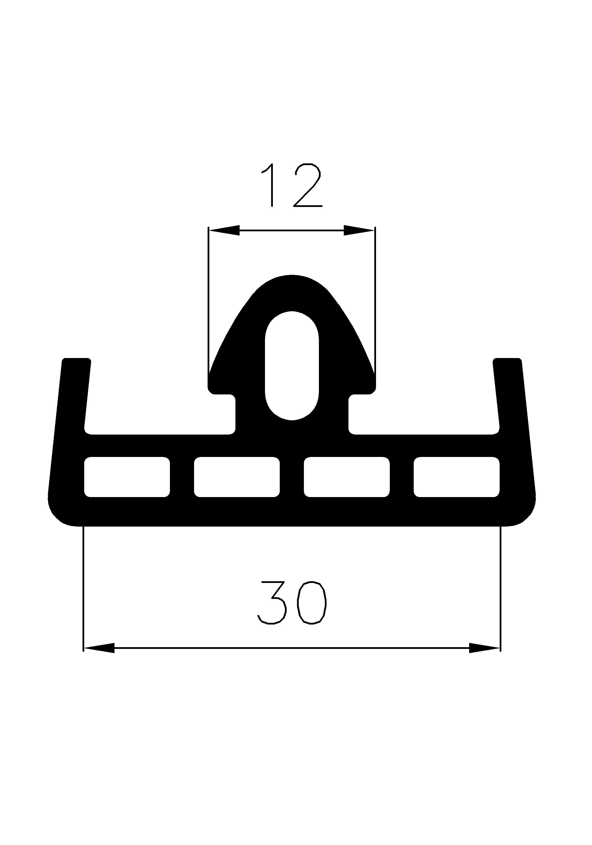 12410970KG - EPDM profiles - Spacer and bumper profiles 12410970KG - EPDM profiles - Spacer and bumper profiles