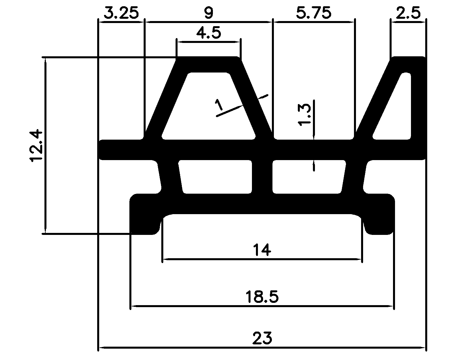 12910370KG - EPDM profiles - Spacer and bumper profiles 12910370KG - EPDM profiles - Spacer and bumper profiles