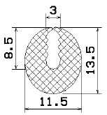 MZS 25436 - sponge profiles - U shape profiles MZS 25436 - sponge profiles - U shape profiles