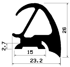 RT 1364 - EPDM rubber profiles - Sliding door – finger-guard profiles RT 1364 - EPDM rubber profiles - Sliding door – finger-guard profiles
