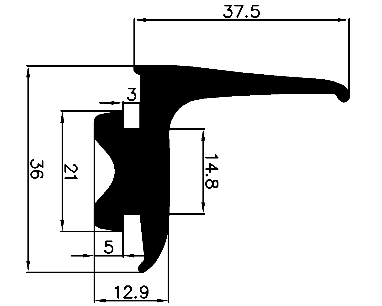 14130370KG - rubber profiles - Cover and T-profiles 14130370KG - rubber profiles - Cover and T-profiles