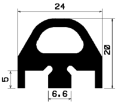 RT 1368 - EPDM rubber profiles - Sliding door – finger-guard profiles RT 1368 - EPDM rubber profiles - Sliding door – finger-guard profiles