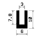 TU1- 0070 - rubber profiles - U shape profiles TU1- 0070 - rubber profiles - U shape profiles