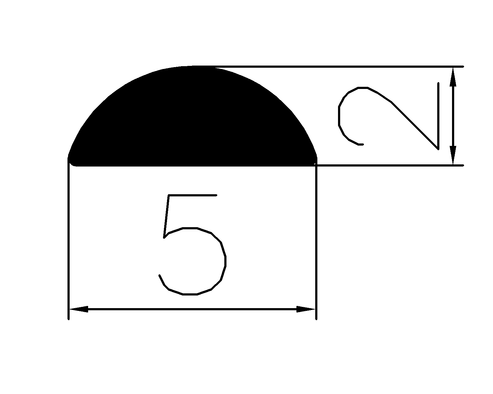 15390403KG - EPDM sponge profiles - Semi-circle, D-profiles 15390403KG - EPDM sponge profiles - Semi-circle, D-profiles