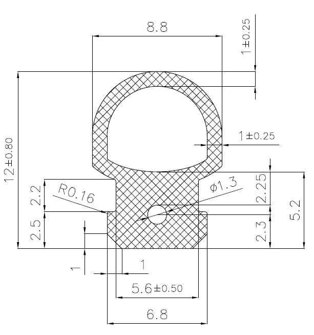15920365KG - EPDM rubber profiles - Semi-circle, D-profiles 15920365KG - EPDM rubber profiles - Semi-circle, D-profiles