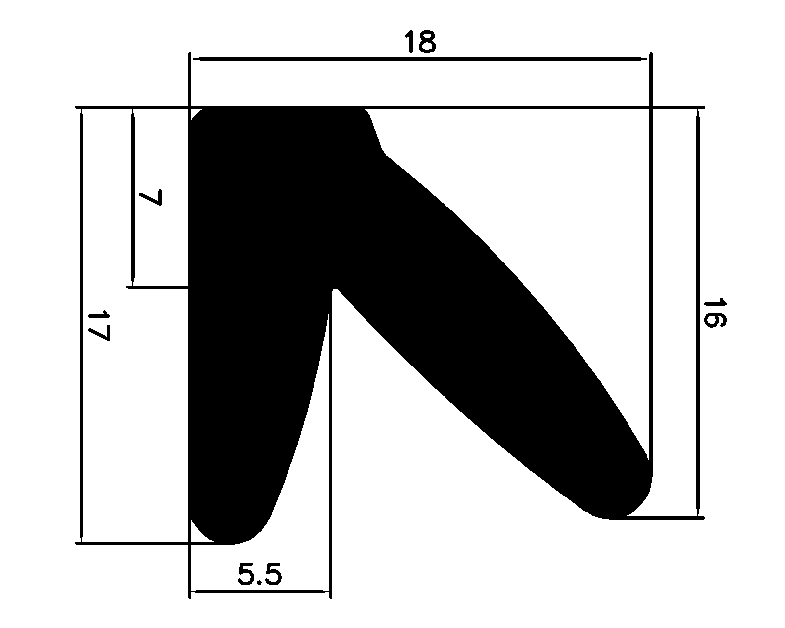 16020403KG - Other gasket profiles 16020403KG - Other gasket profiles