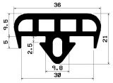 AU 0140 1B= 25 m - rubber profiles - under 100 m - Spacer and bumper profiles AU 0140 1B= 25 m - rubber profiles - under 100 m - Spacer and bumper profiles