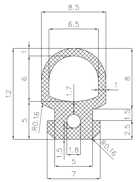 16370170KG - rubber profiles - Cover and T-profiles 16370170KG - rubber profiles - Cover and T-profiles