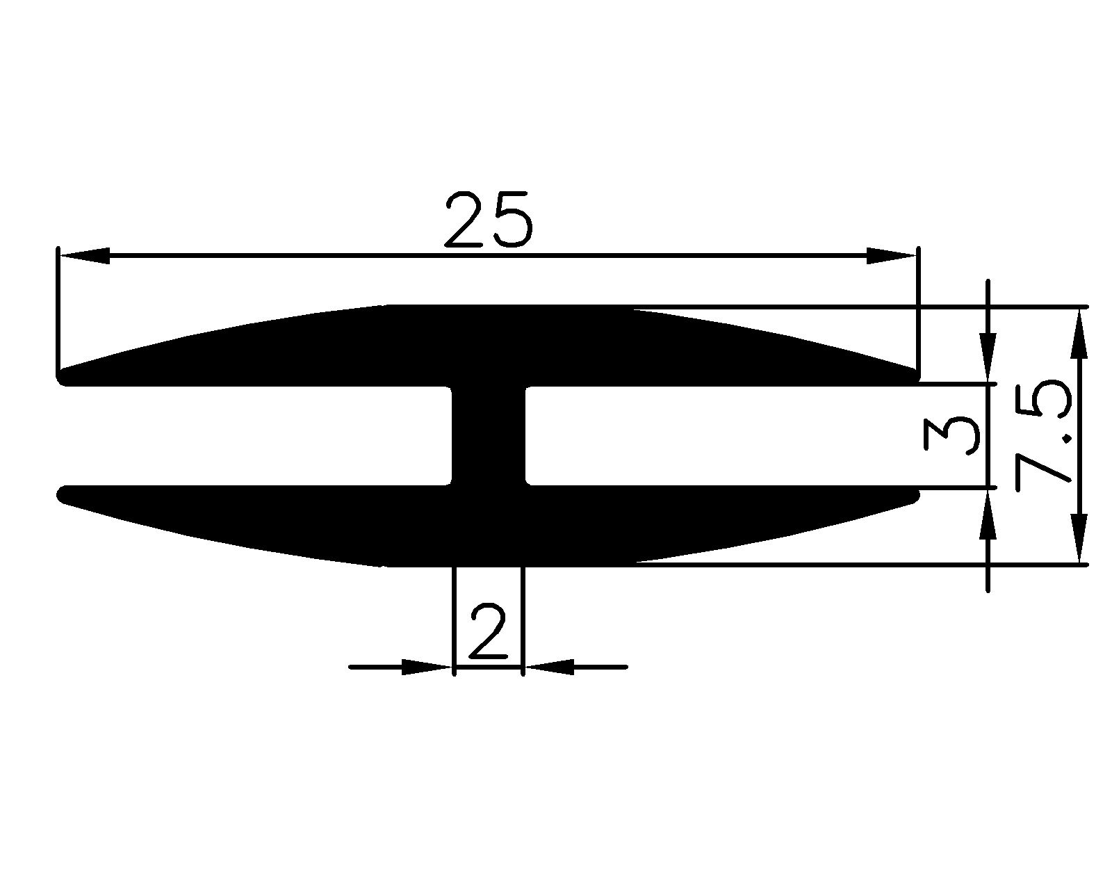 16840370KG - EPDM profiles - H-profiles 16840370KG - EPDM profiles - H-profiles