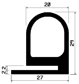 RT - 0261 - EPDM rubber profiles - Sliding door – finger-guard profiles RT - 0261 - EPDM rubber profiles - Sliding door – finger-guard profiles