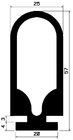 RT 0272 - EPDM rubber profiles - Sliding door – finger-guard profiles RT 0272 - EPDM rubber profiles - Sliding door – finger-guard profiles