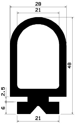 RT 0355 - silicone profiles - Sliding door – finger-guard profiles RT 0355 - silicone profiles - Sliding door – finger-guard profiles