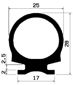 RT 0425 - EPDM rubber profiles - Sliding door – finger-guard profiles RT 0425 - EPDM rubber profiles - Sliding door – finger-guard profiles