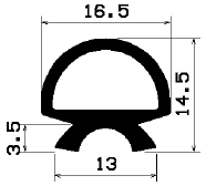 RT 0506 - EPDM rubber profiles - Sliding door – finger-guard profiles RT 0506 - EPDM rubber profiles - Sliding door – finger-guard profiles