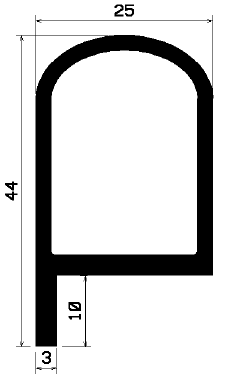 RT 0509 - EPDM rubber profiles - Sliding door – finger-guard profiles RT 0509 - EPDM rubber profiles - Sliding door – finger-guard profiles