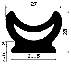 RT - 0559 - EPDM rubber profiles - Sliding door – finger-guard profiles RT - 0559 - EPDM rubber profiles - Sliding door – finger-guard profiles