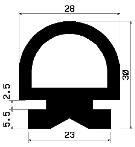 RT 0591. - silicone profiles - Sliding door – finger-guard profiles RT 0591. - silicone profiles - Sliding door – finger-guard profiles