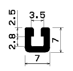 TU1- 0111 - rubber profiles - U shape profiles TU1- 0111 - rubber profiles - U shape profiles