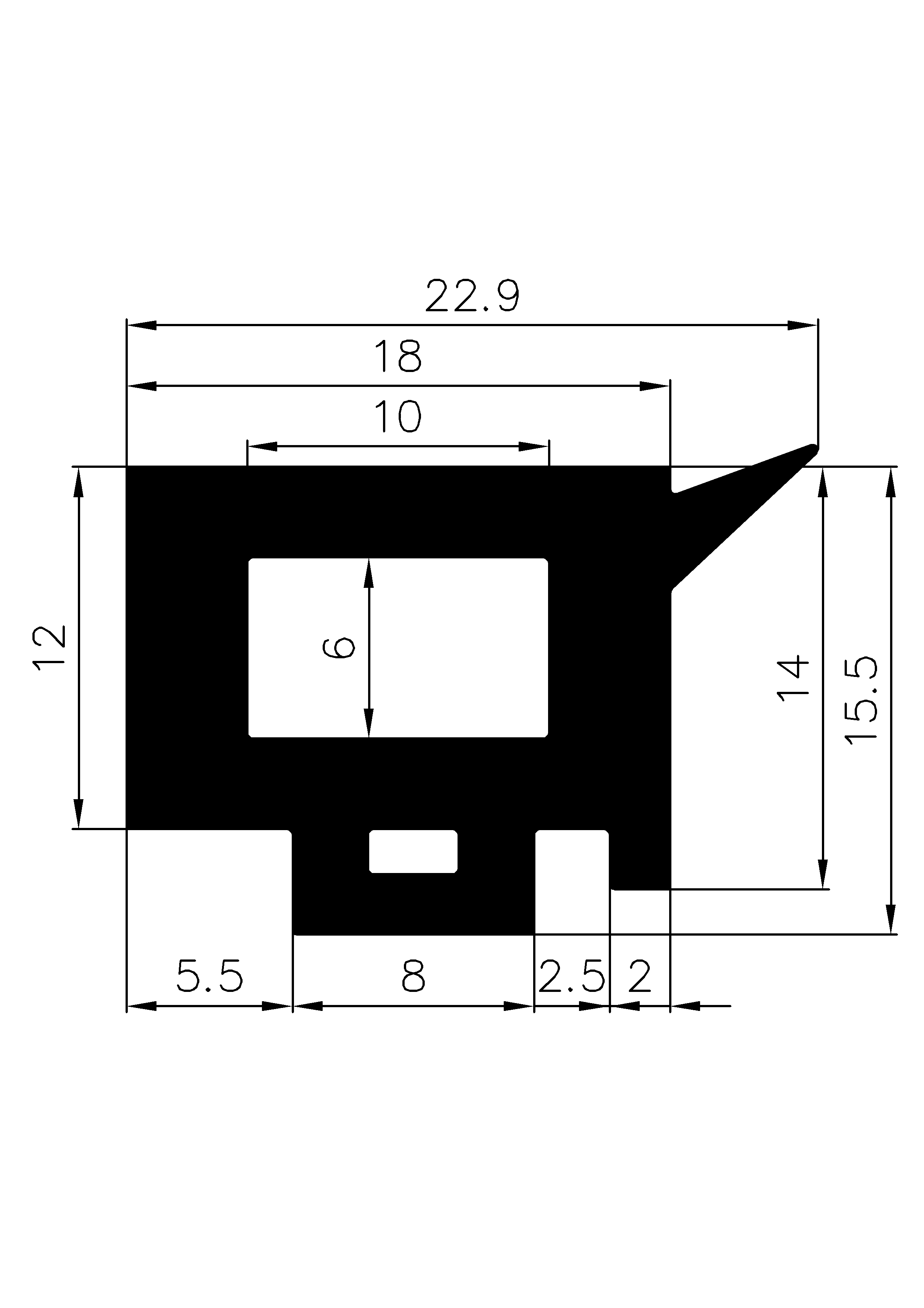 18230370KG - rubber profiles - Square profiles 18230370KG - rubber profiles - Square profiles