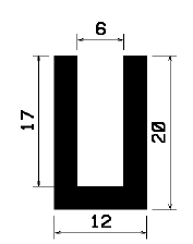 - TU1- 1382 1B= 25 m - rubber profiles - under 100 m - U shape profiles - TU1- 1382 1B= 25 m - rubber profiles - under 100 m - U shape profiles