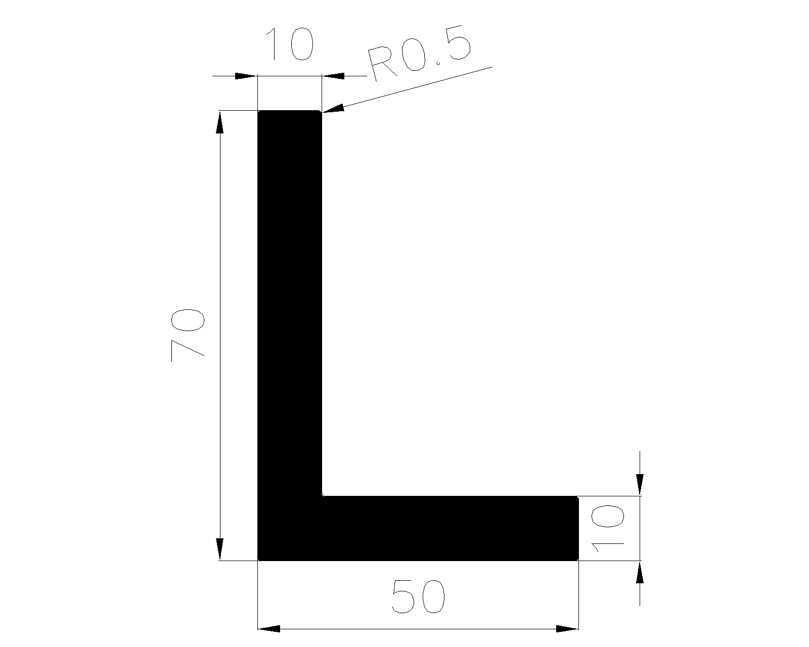 19990365KG - rubber profiles - Angle shape profiles 19990365KG - rubber profiles - Angle shape profiles