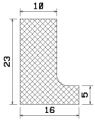 MZS 25193 - sponge rubber profiles - Angle shape profiles MZS 25193 - sponge rubber profiles - Angle shape profiles